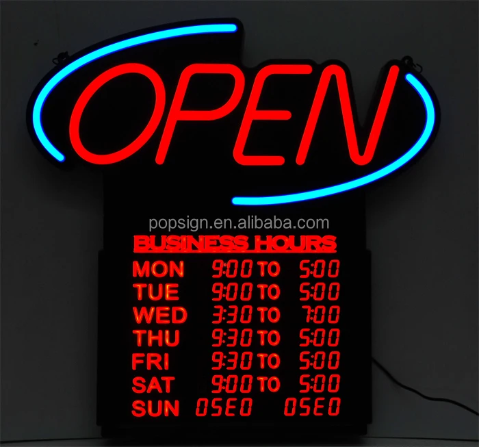 Впрыскиваемый цифровой светодиодный знак в рабочее время