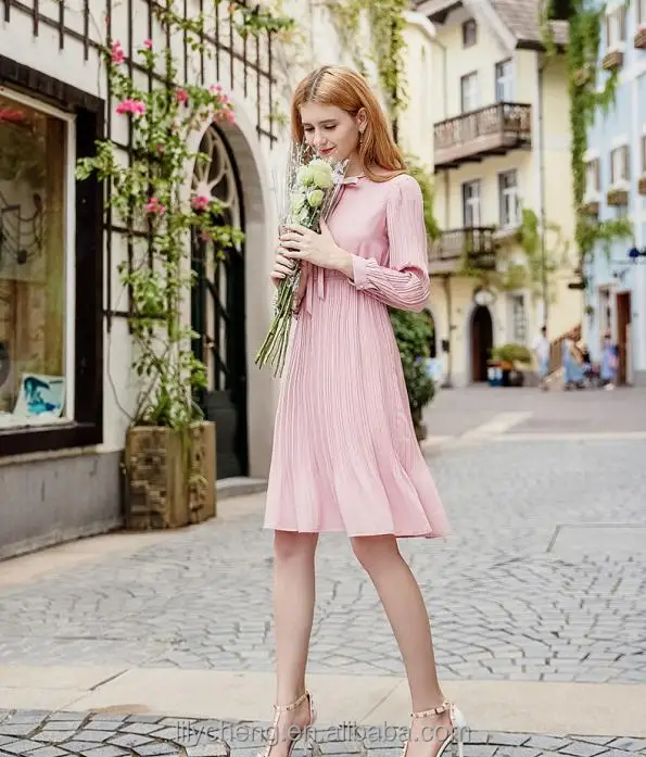 custom new style fashion women long sleeve dresses high quality dress