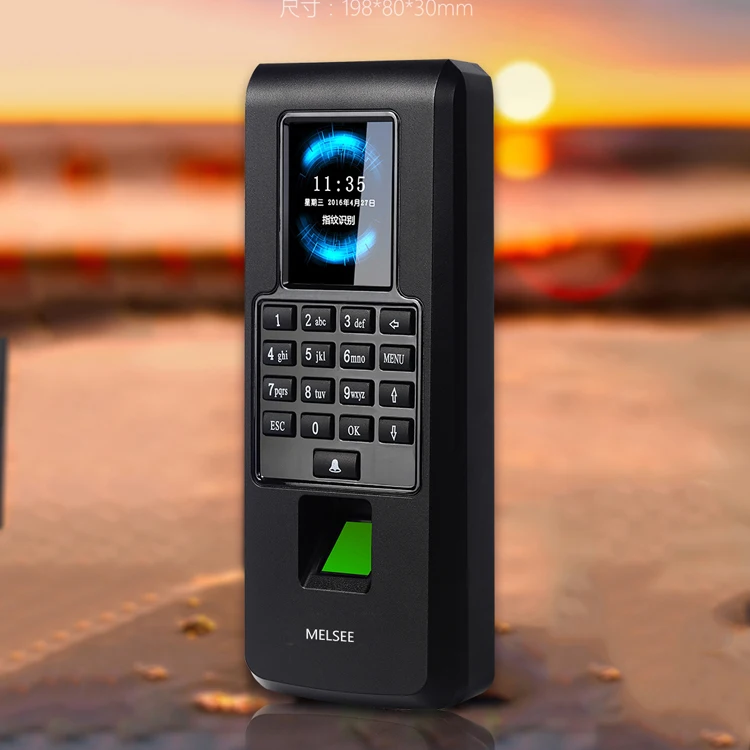 Gate finger print access control attendance system on door