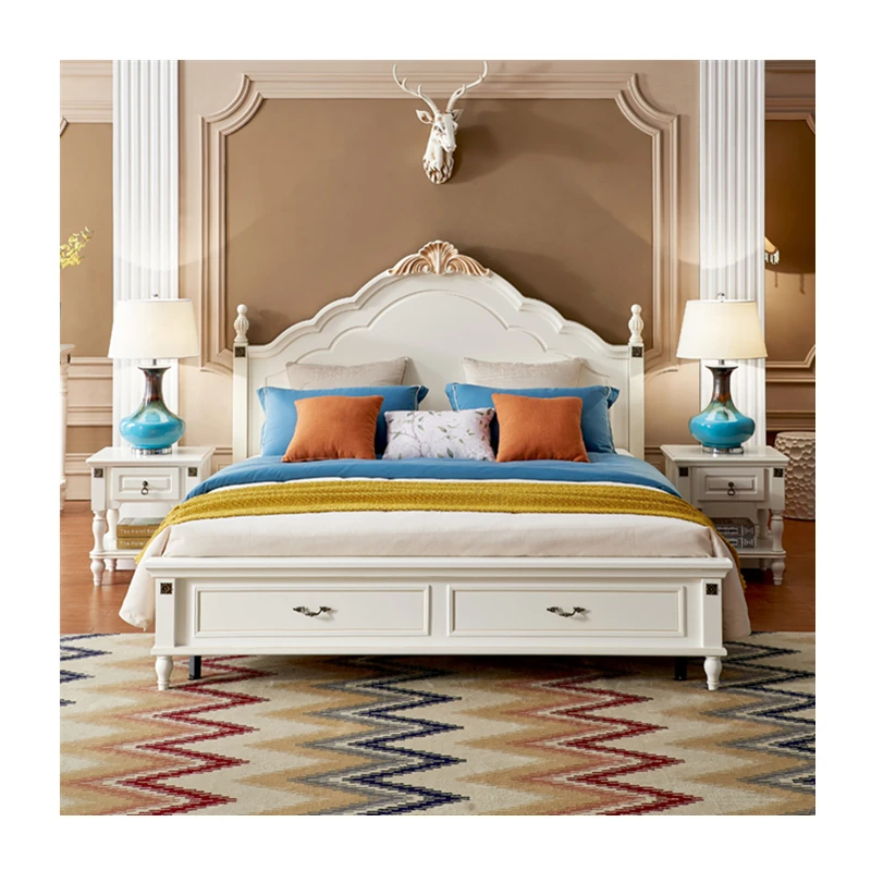 Loyal Classic King Size Bedroom Set European Style Hot Sell Royal Luxury Bedroom Furniture