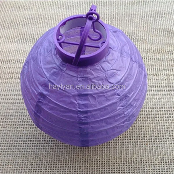 
Round stripped rice paper lantern battery operated lantern 