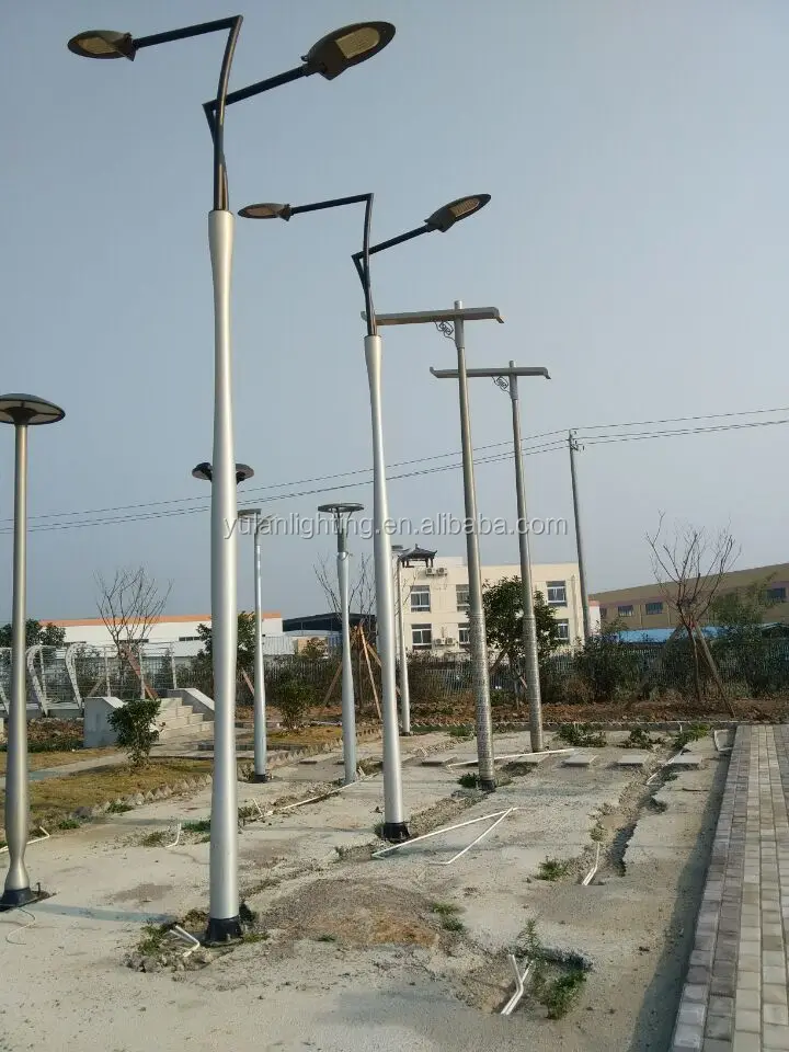 
competitive price steel pipe double arm street light pole 8m for sale 