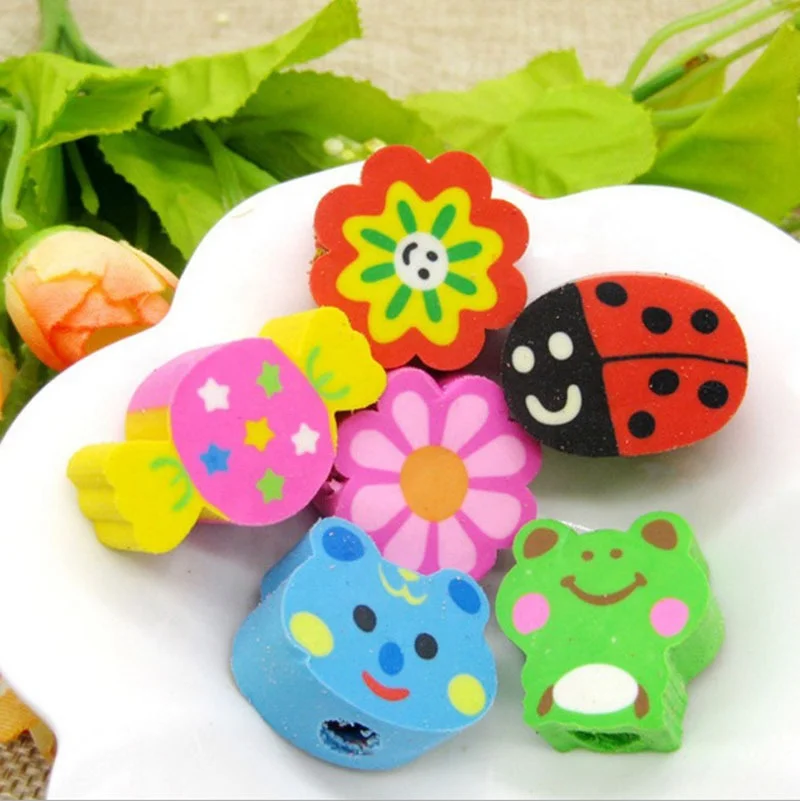 Promotion Stationary Animal Random Style Magic Student Rubber Pencil Eraser