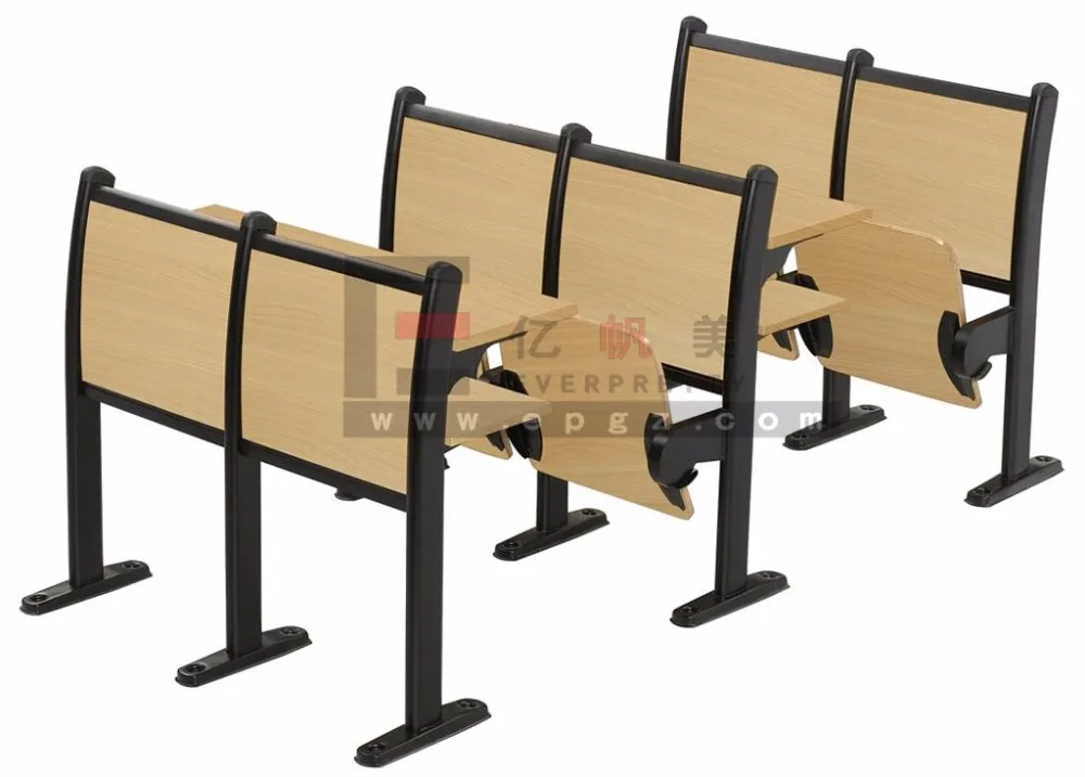 School Classroom Folding Chair with Desk for University Student Study Desk and Chairs