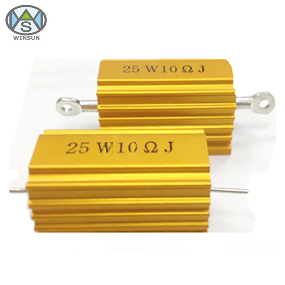5W-500W Gold Aluminum Housed Wirewound Power Resistor