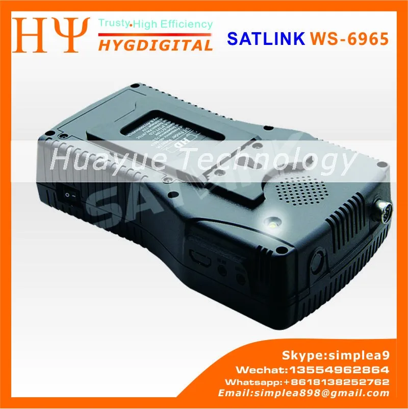 HD DVB-T2 satellite finder satlink ws-6965 satfinder meter 4.3 inch LCD