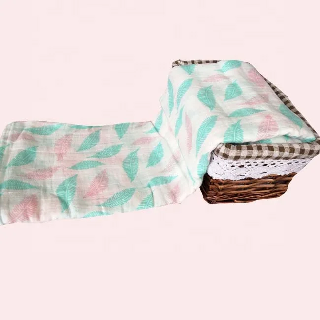 100% Cotton baby muslin blanket baby swaddle set