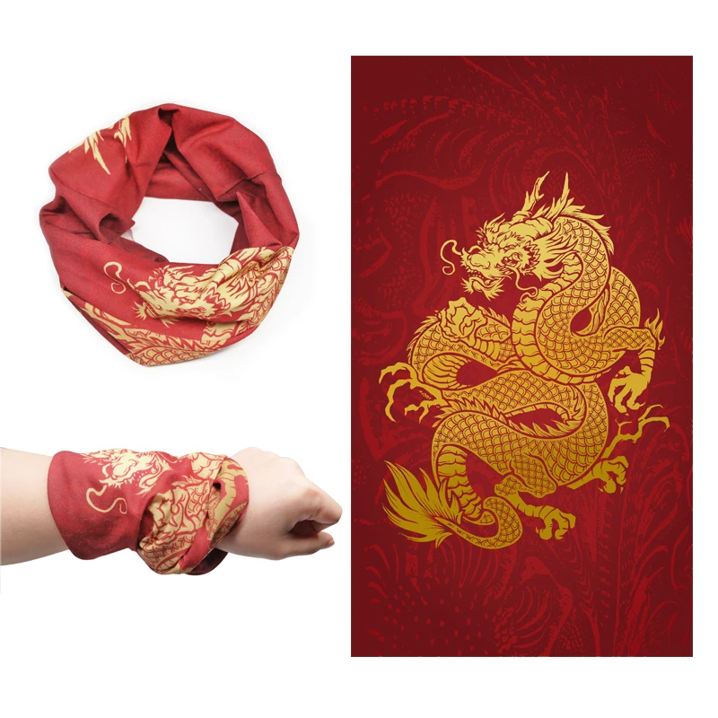 Custom sublimation printing multifunction warm head magic scarf bandana