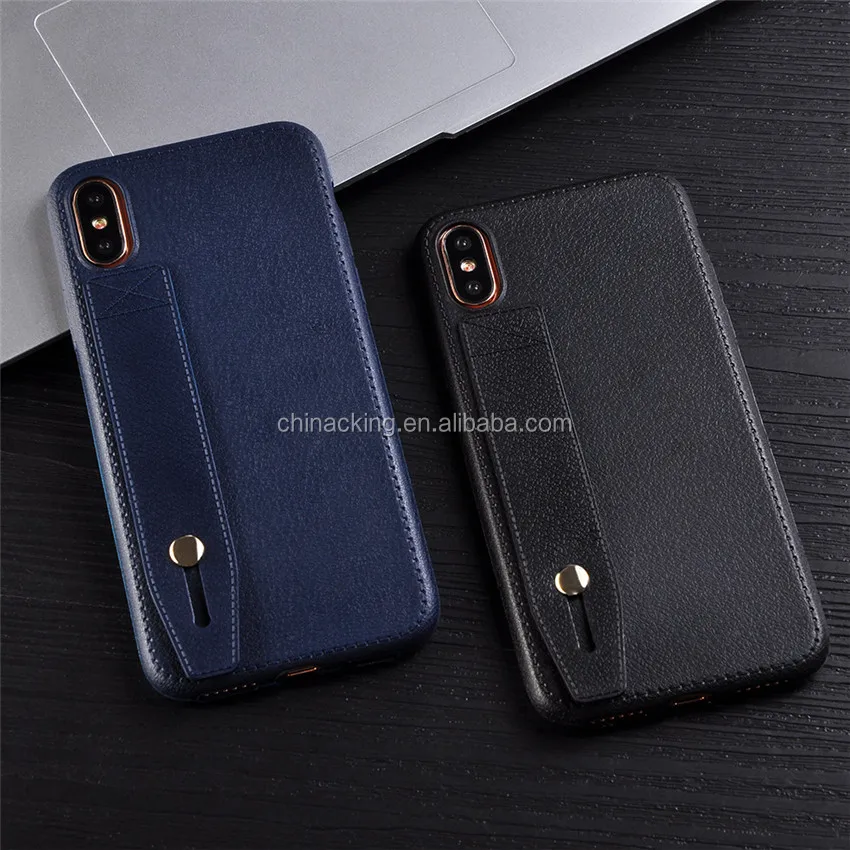 
For Apple iPhone X 8 Plus 7 6S 5S SE Lychee Skin Ultra Thin Slim Back Case Cover With Ring Holder 