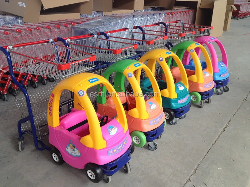 Supermarket Baby Toy Car Shopping Trolley With Basket