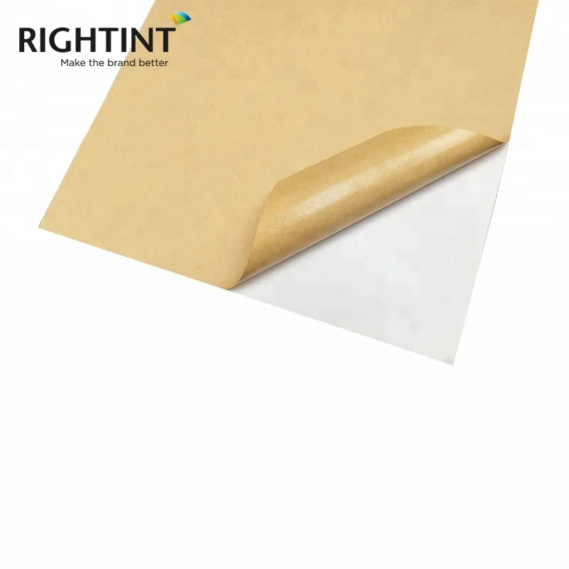 Custom Size Self Adhesive Kraft Label Sticker Paper