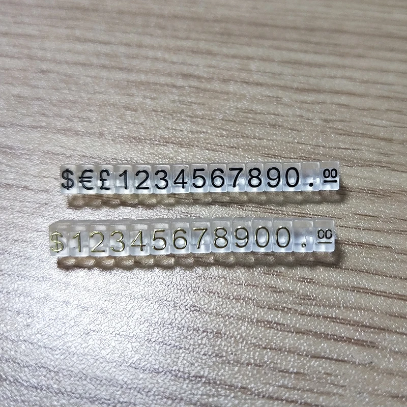 top quality clear US dollar jewelry Pound Euro pricing sign price tag cube display for watch sunglass  stores
