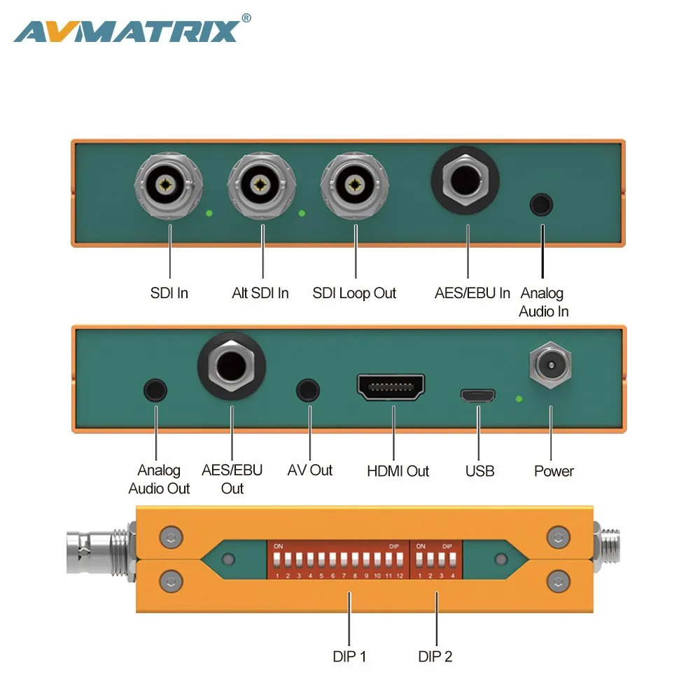 AVMATRIX 1080P to 1080i SDI HDMI converter