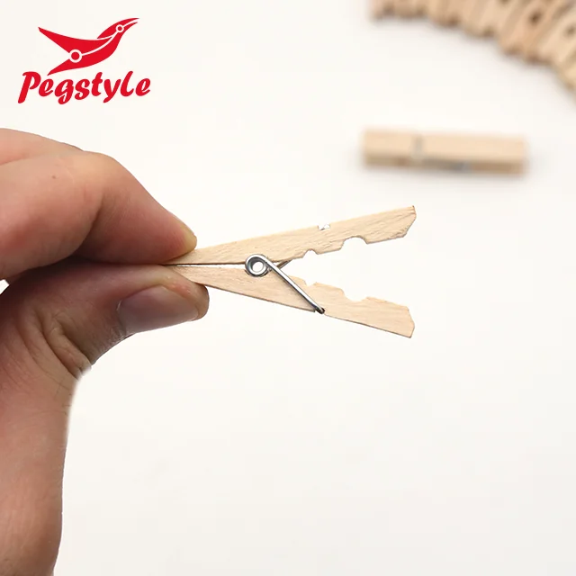 Mini Wooden  Clothespins for Photos Pictures Crafts Color Close Birch Wood Clothing Clip Decorative Pegs