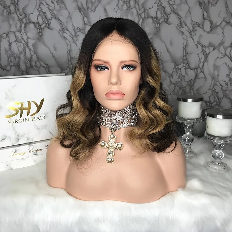 Glueless Preplucked Human Lace Wig Brown Blonde Highlights Lace Wigs Cuticle Aligned Hair Hair Products For Black Women