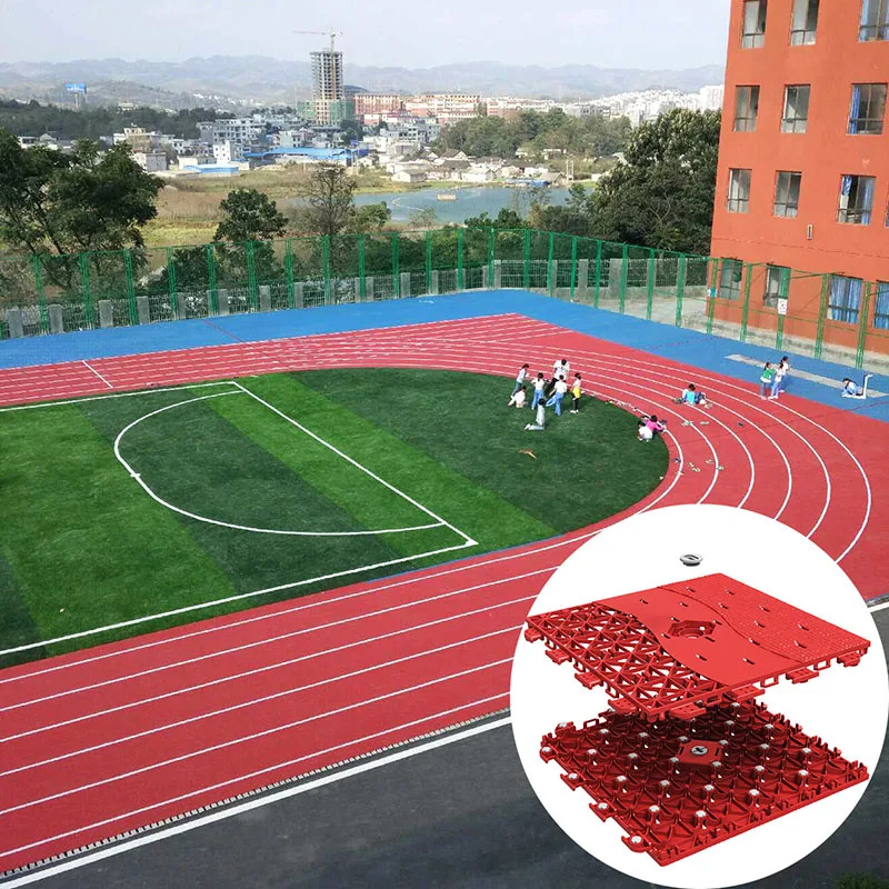 IAAF approved pp interlocking outdoor sport floor prefabricated running track