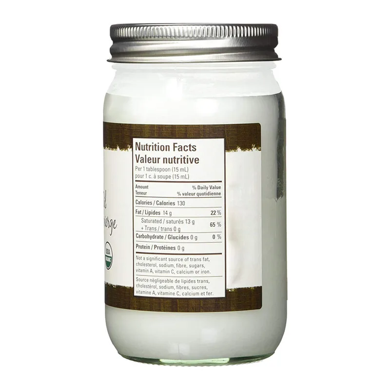 
Собственная марка, 100% органическое нерафинированное кокосовое масло 