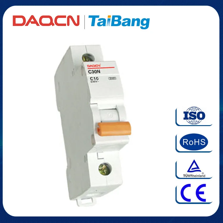 DAQCN Популярный Тип Белый 1 Полюс MCB Выключатель Электрической Миниатюрный Выключатель