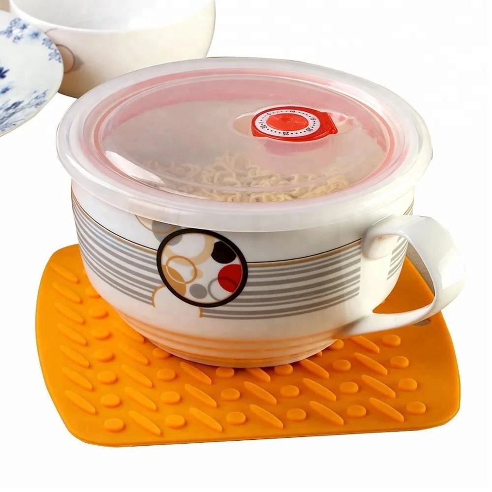 New Design Silicone Square Pot Holders Table Mat Spoon Rest and Garlic Peeler Non-Slip, Flexible, Durable, Heat Resistant
