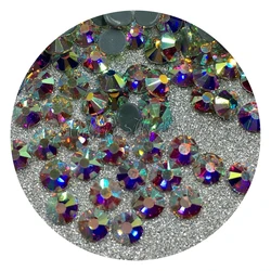 Bulk Wholesale Glass Crystal Rhinestone glue backside AB Crystal Rhinestones High Quality Hot Fix Flatback Rhinestone