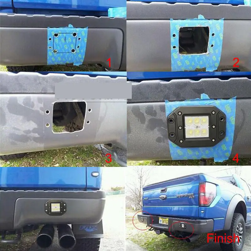 Flush Mount 3' 12w LED parking truck led fog light for Jeep Ford automobile and motorcycle lighting