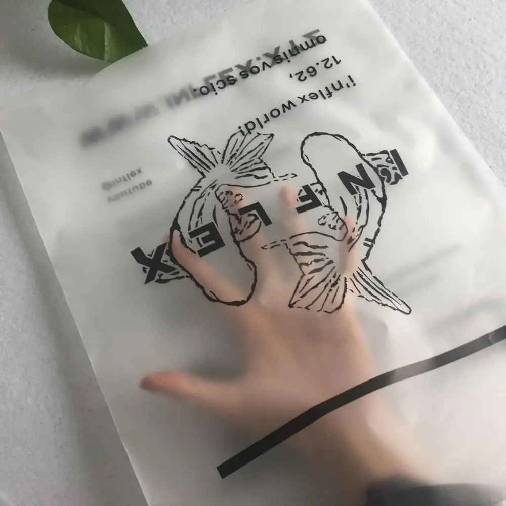 Пользовательский логотип прозрачный ПВХ пластиковый двухсторонний матовый пакет на молнии с логотипом