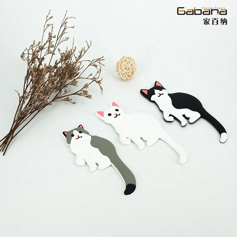 HCPC 18 Models removeable creative animal hooks self-adhesive wall animal hooks for Door  Refrigerator Wood