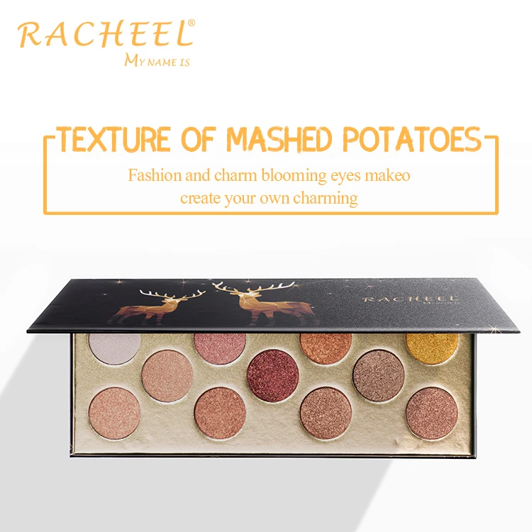 
RACHEEL Wholesales 11 color New soft eyeshadow mashed potato texture pearl wet eyeshadow plate, free sample and accept OEM order 