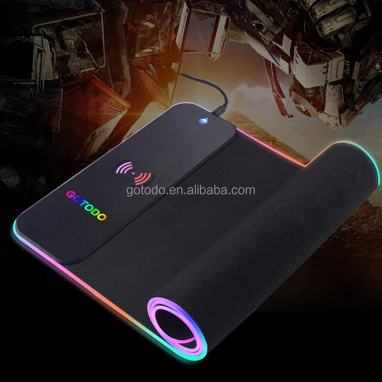 wireless charger large gaming RGB mouse pad charger for mobile phone charging or mouse pad used gaming mouse pad