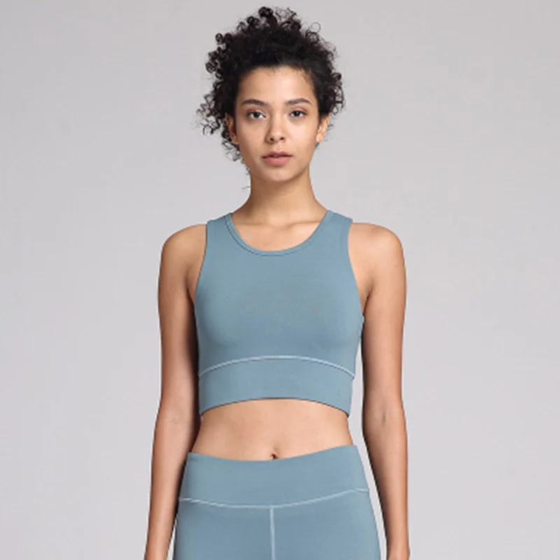 Gym Clothing Shockproof Sports Bra Stretch Push Up Padded Fitness Vest Breathable Underwear Yoga Running Sport Bra Top Tops