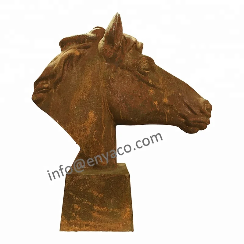 High quality factory price decorative horse head, antique horse head figurine
