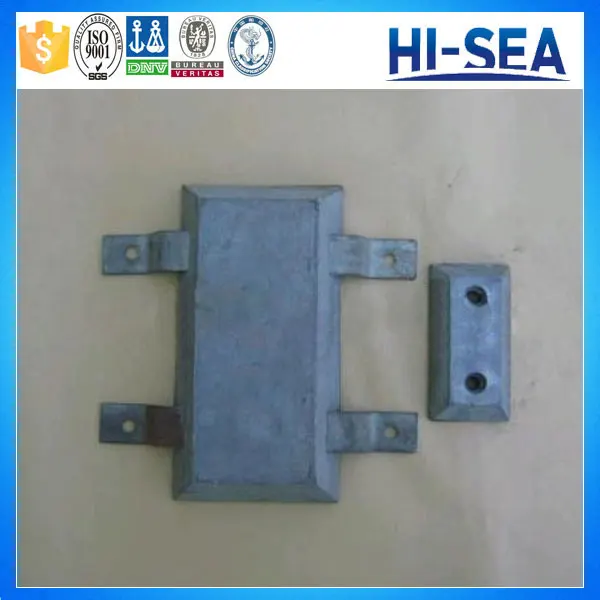 Welding Type Zinc Anode with Double Iron Feet for Ship Hull