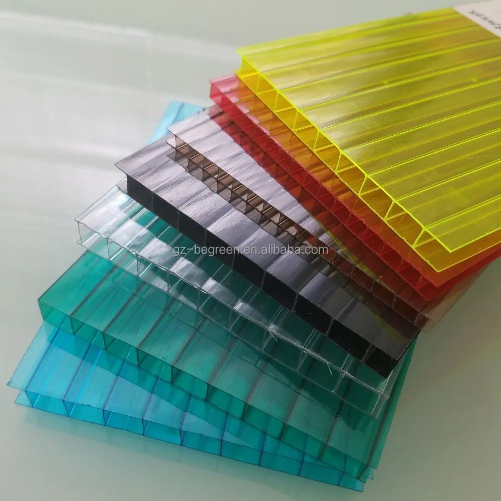 unbreakable transparent polycarbonate hollow sheet use as roofing Sheet
