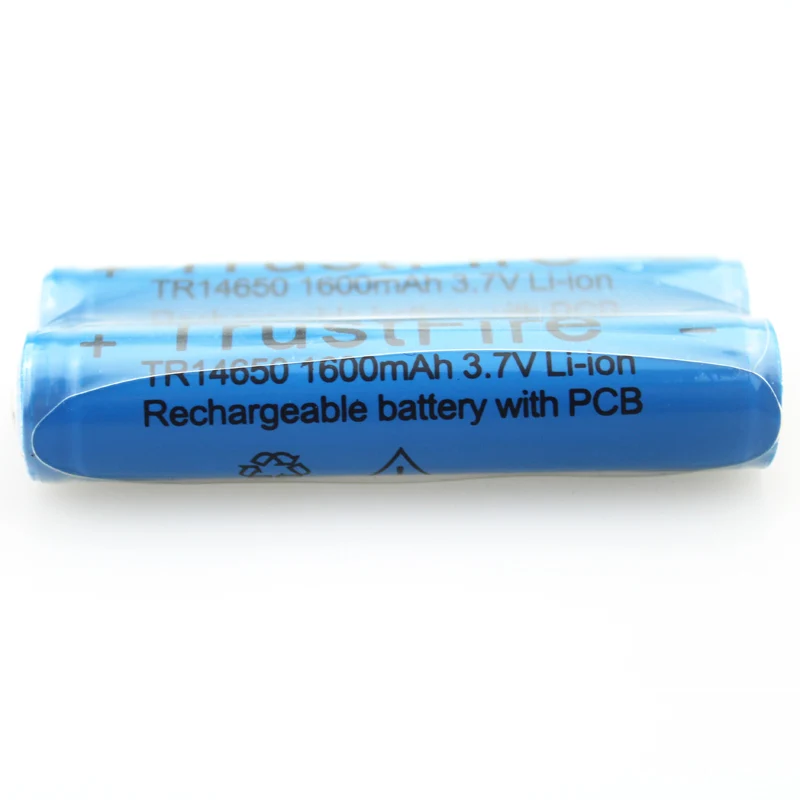 TrustFire 14650 3.7V 1600mAh Li-ion Rechargeable Battery with Protected PCB