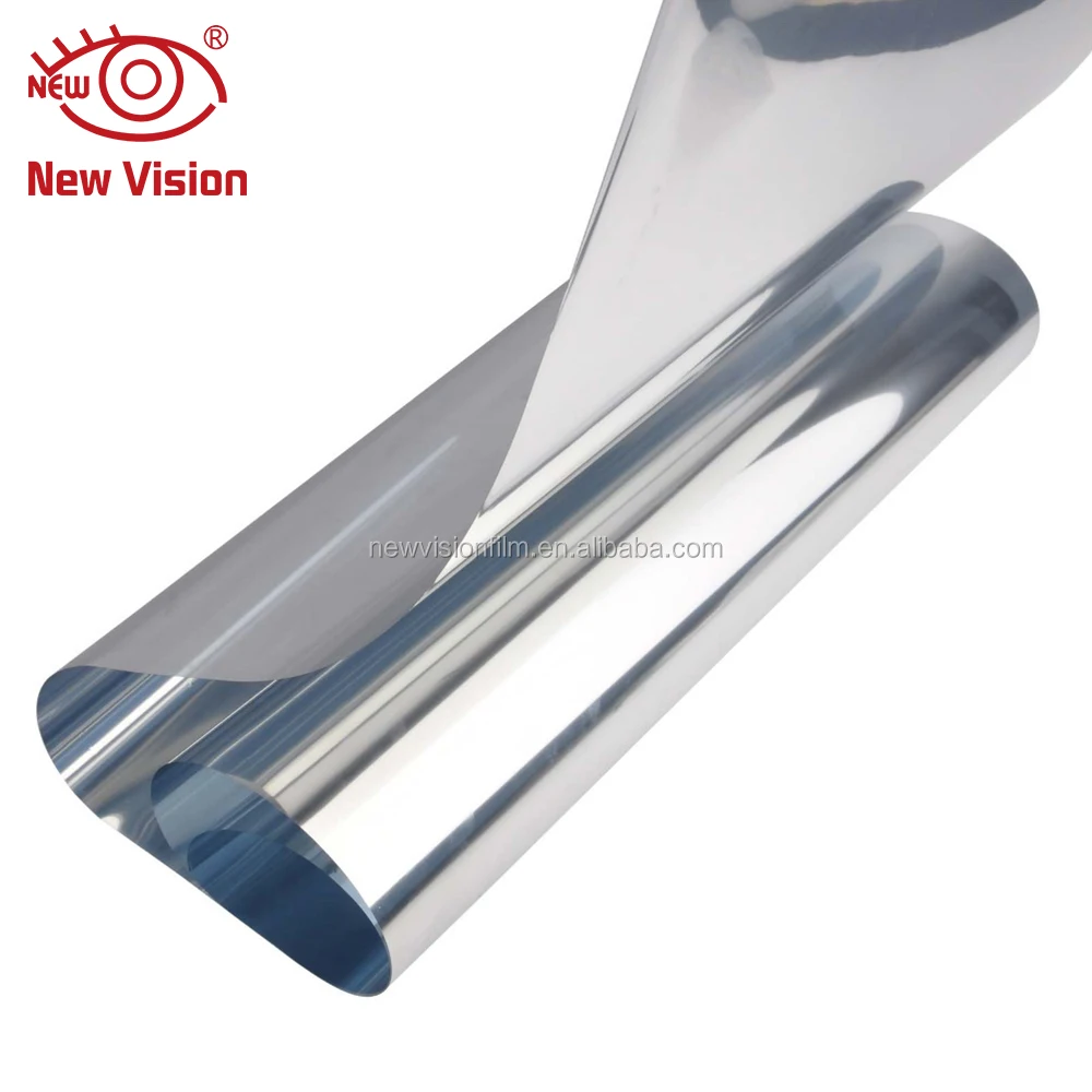 High heat resistant double silver two way mirror reflective construction window film