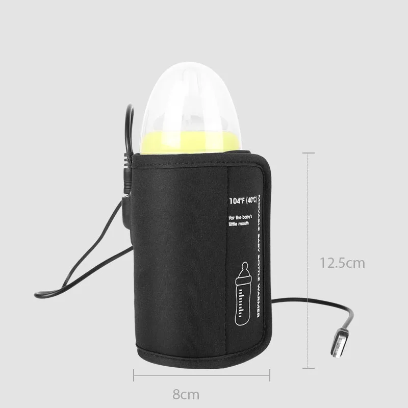Baby Bottle Warmer - USB Portable Travel Mug Milk Heater Bottle Heater Feeding Bottle Infant Storage Bag