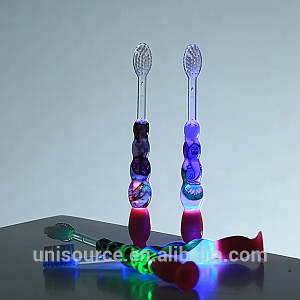 Kids sparkle flashing LED toothbrush for travel