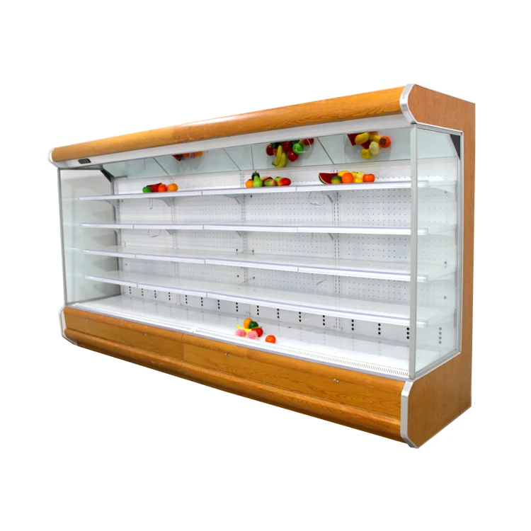 custom shop food display multideck open chiller cabinet for sale
