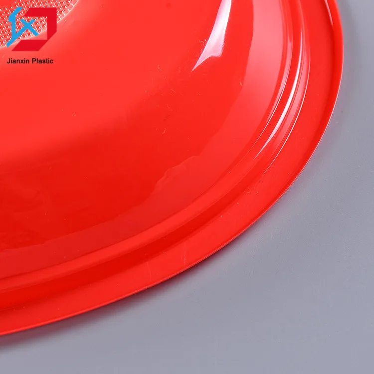 Colorful Disposable 9 inch red disposable camping plastic plate