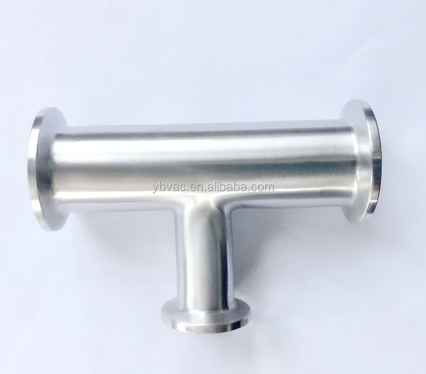 KF reducing tees with vacuum flange KF40 SS304