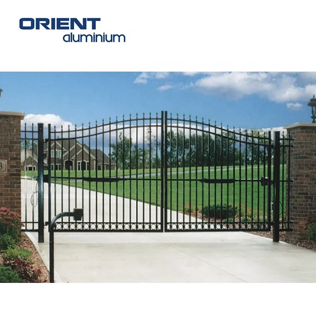 In Pakistan Latest Tubular Square Pipe For Front Home House Grill Sliding Single Main Door Aluminium Gate Designs