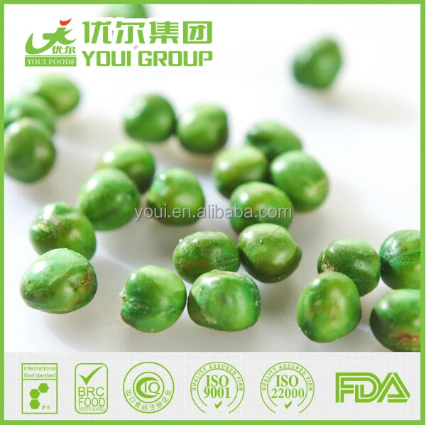Chinese Wholesale snacks salted flavor Small Green Peas crispy snacks foods OEM low fat healthy snacks
