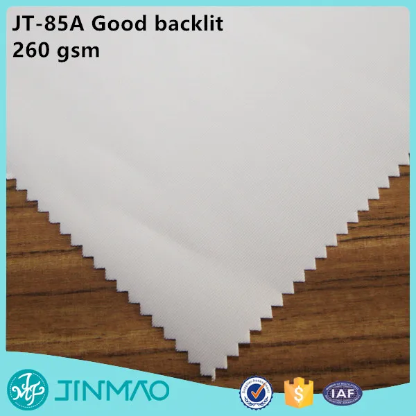 
hot sell backlit textile fabric for direct printing and heat transfer printing indoor large format light box FR materials 