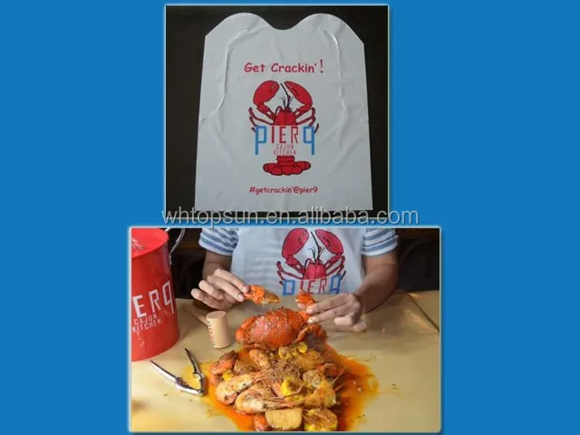 Одноразовые бумажные нагрудники для ресторана