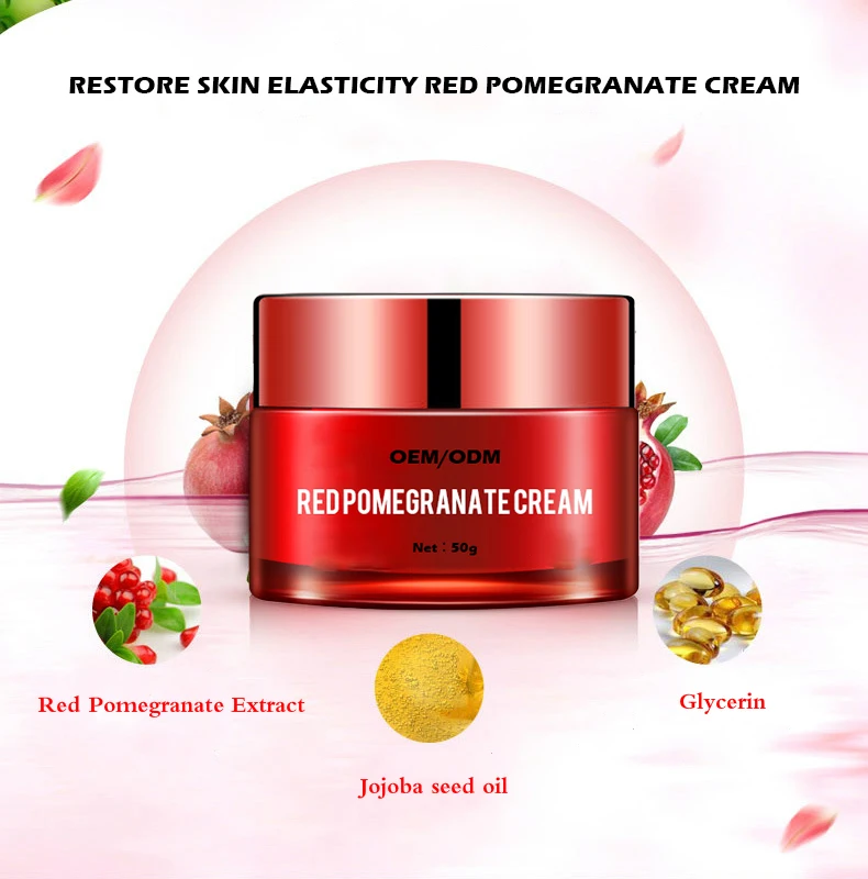 Wholesale Privce Restoring Facial Elasticity Nature Red Pomegranate Whitening Face Cream