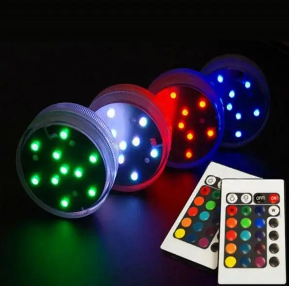 2021 Remote Control LED Lighting Base Event Party Decorative Multi Color Led Light Base  Flower Pots Crystal LED Base Light