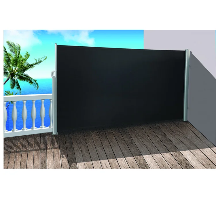 Aluminium sheet outdoor cassette folding patio used retractable screen side awning with hand crank