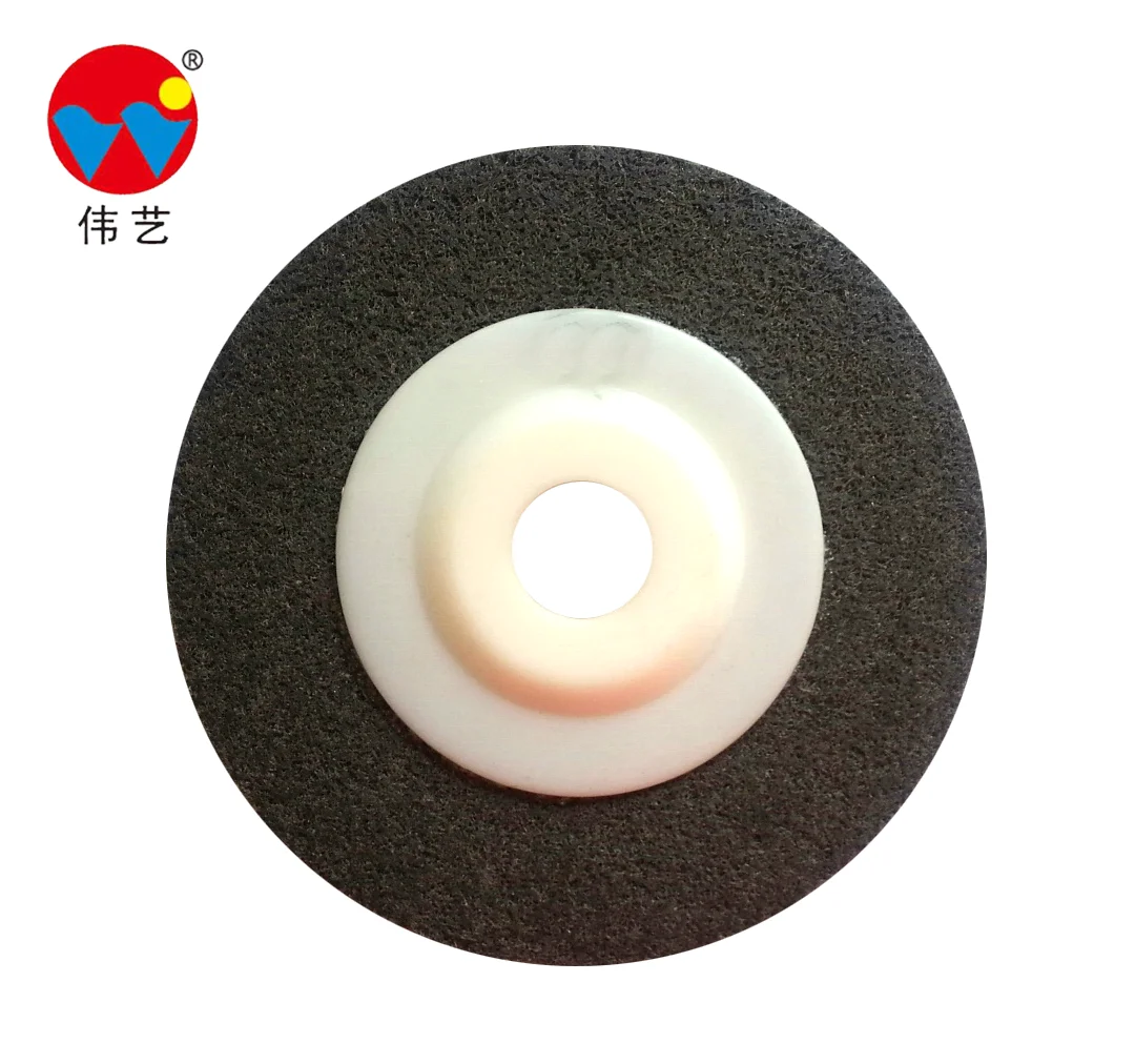 WEIYI stunning black non woven disc 120# 7P X 4 inch diameter 13mm thickness abrasive disc buffing wheel finishing wheel