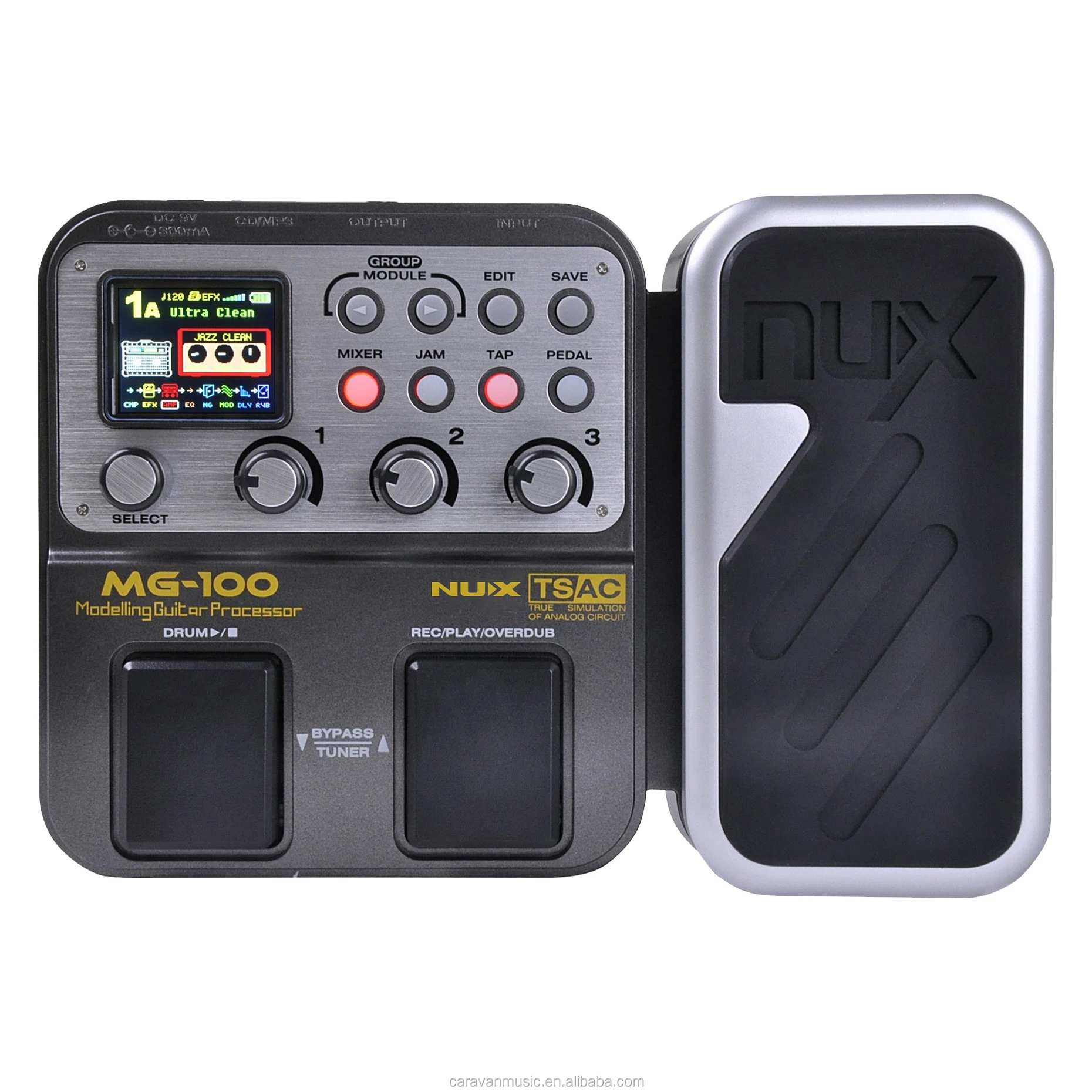 NUX AS-4 amp simulator black color guitar distortion pedal