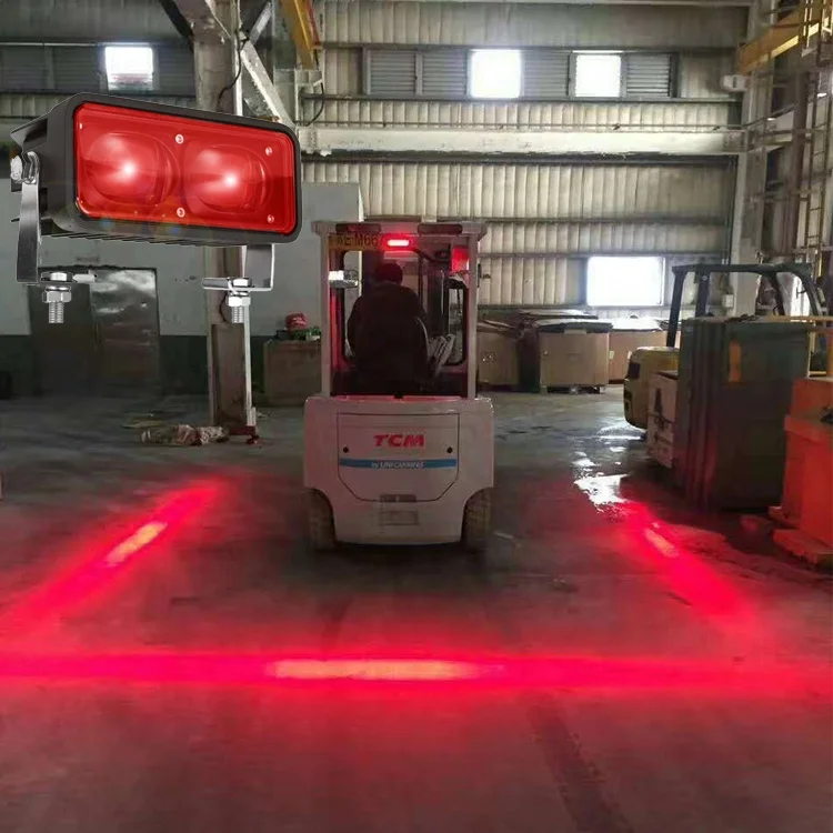 18W industrial forklift overhead crane red or blue hazardous area warning light E9 certification 10-80V DC